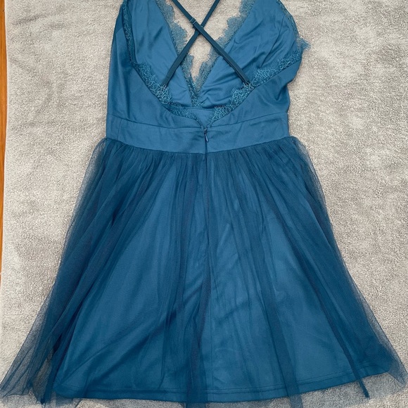 Blue short dress - Picture 2 of 4